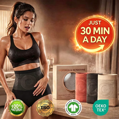 Last Day 50% OFF Moringa & Berberine 4‑In‑1 Micro‑Particle Sculpting & Fat‑Burn Shorts